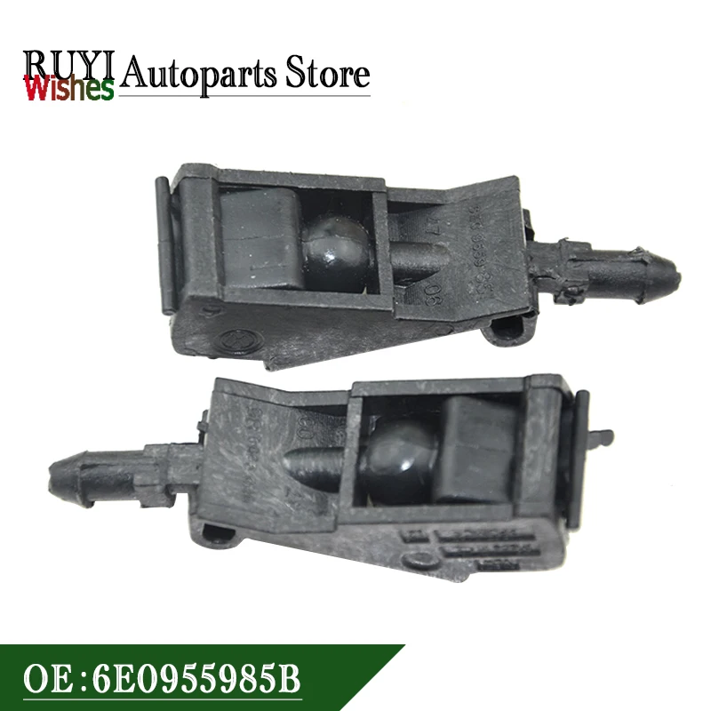 2 unidades 6E 0955985 B B Bico lavador de pára-brisa jato dianteiro esquerdo direito 6RD 955985   6E 0955985 Um para VW Volkswagen Beetle Golf Jetta Passat