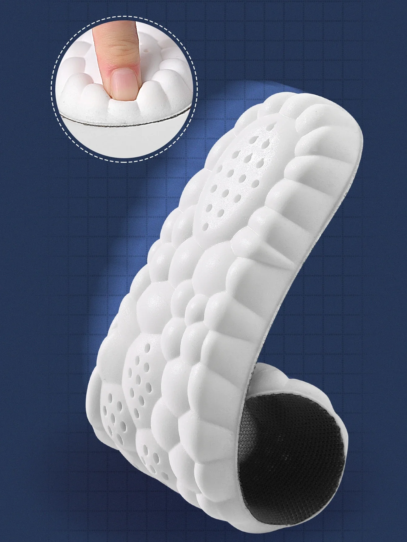 High Elasticity Latex Sports Insoles for Arch Support & Shock Absorption