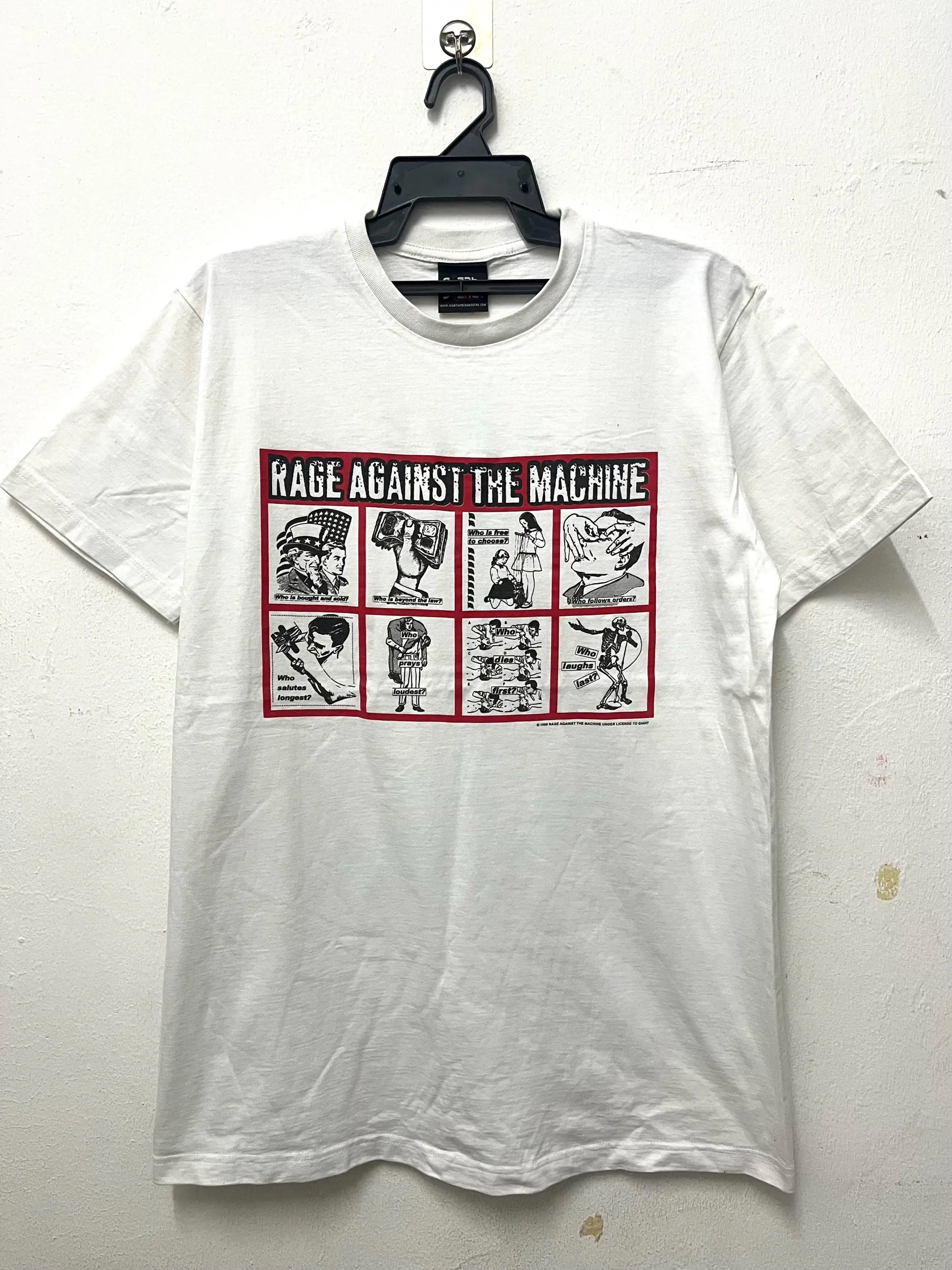 Vintage 90 s Rage Against The Machine Zack De La Rocha Rap Metal Band camiseta Rock talla L