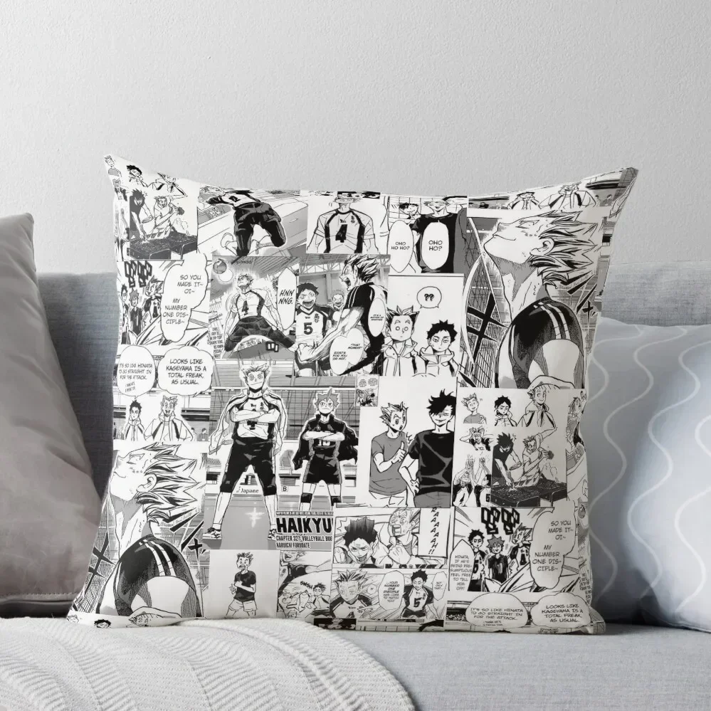 

Bokuto manga collage Throw Pillow Decorative Cover For Living Room Couch Pillows Marble Cushion Cover pillow