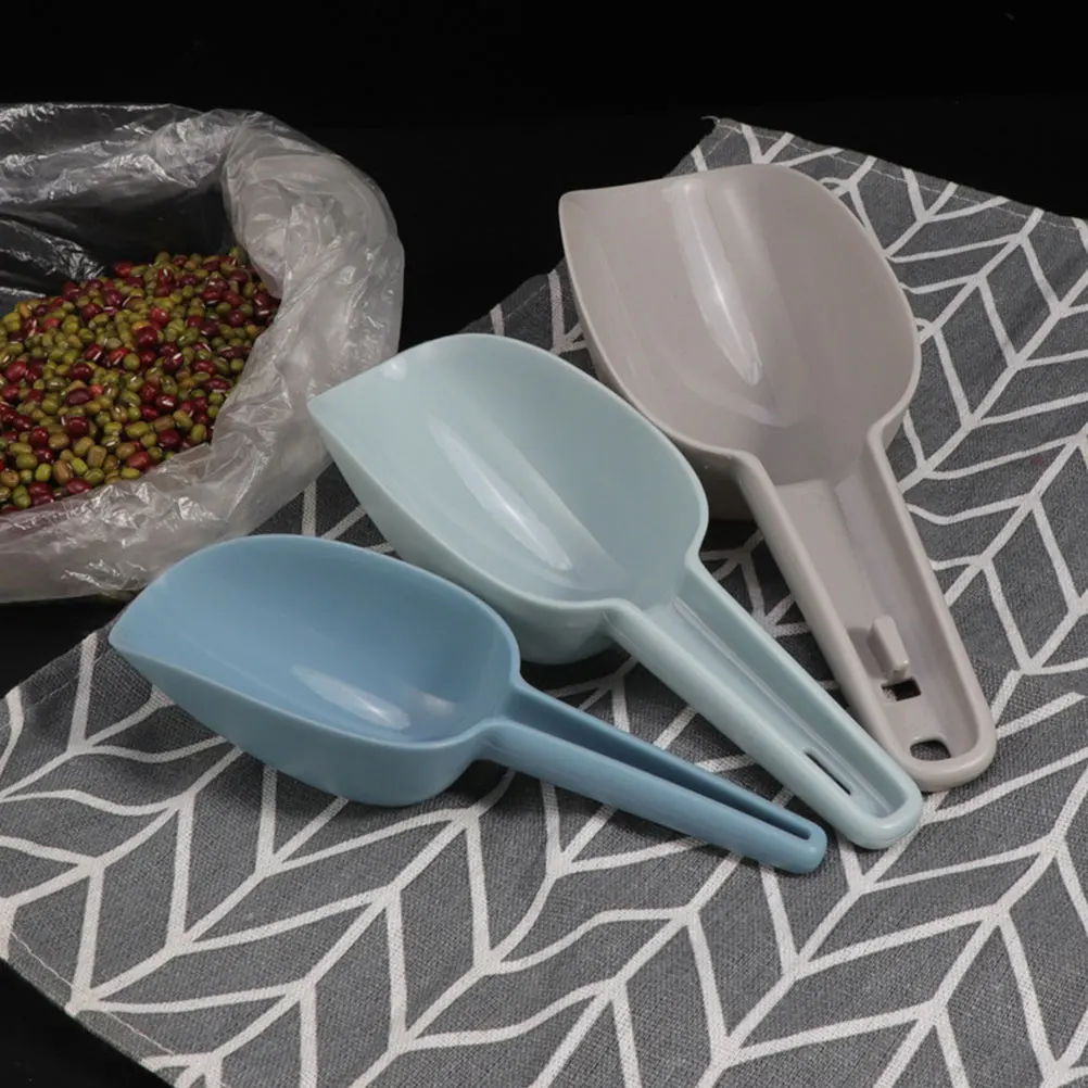 

1 set Plastic Scoop Set For Kitchen Cereal Flour Ice Grain Storage Stackable Non-Toxic Baking Serving Tool Bar Restaurant Use