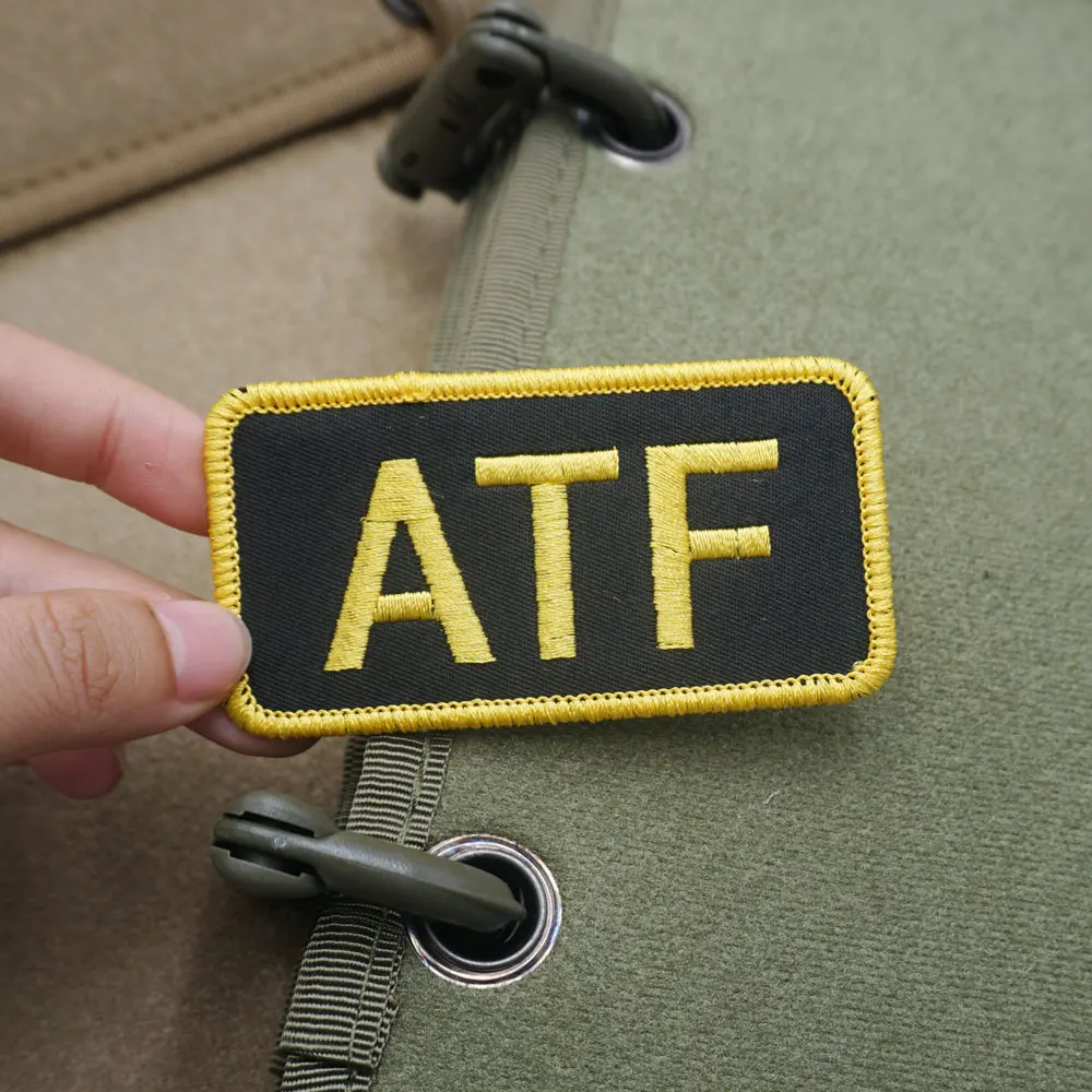 ATF, высококачественные нашивки с вышивкой, бирки и значки с крючками, для одежды, шапок и рюкзаков