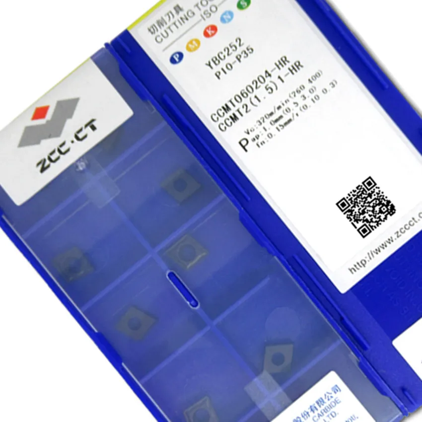 ZCC.CT CCMT060204-HR YBC252/CCMT060208-HR YBC252/CCMT09T304-HR YBC252/CCMT09T308-HR YBC252 CNC carbide inserts 10pcs/box