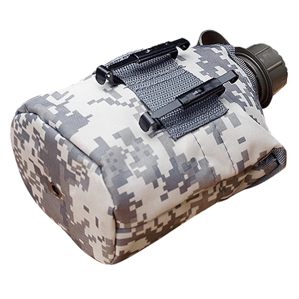 Juego de botella de cantimplora de supervivencia, contenedor de agua portátil de camuflaje para senderismo, Camping, caza y montañismo, 1 Juego