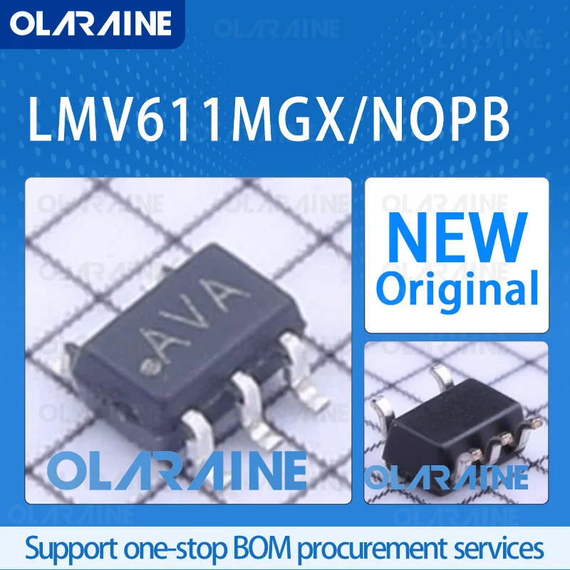

10/50/100Pcs LMV611MGX/NOPB SC-70-5 original 100% ic chip Operational amplifiers 1 Channel Vos - 4 mV Ib 35 nA
