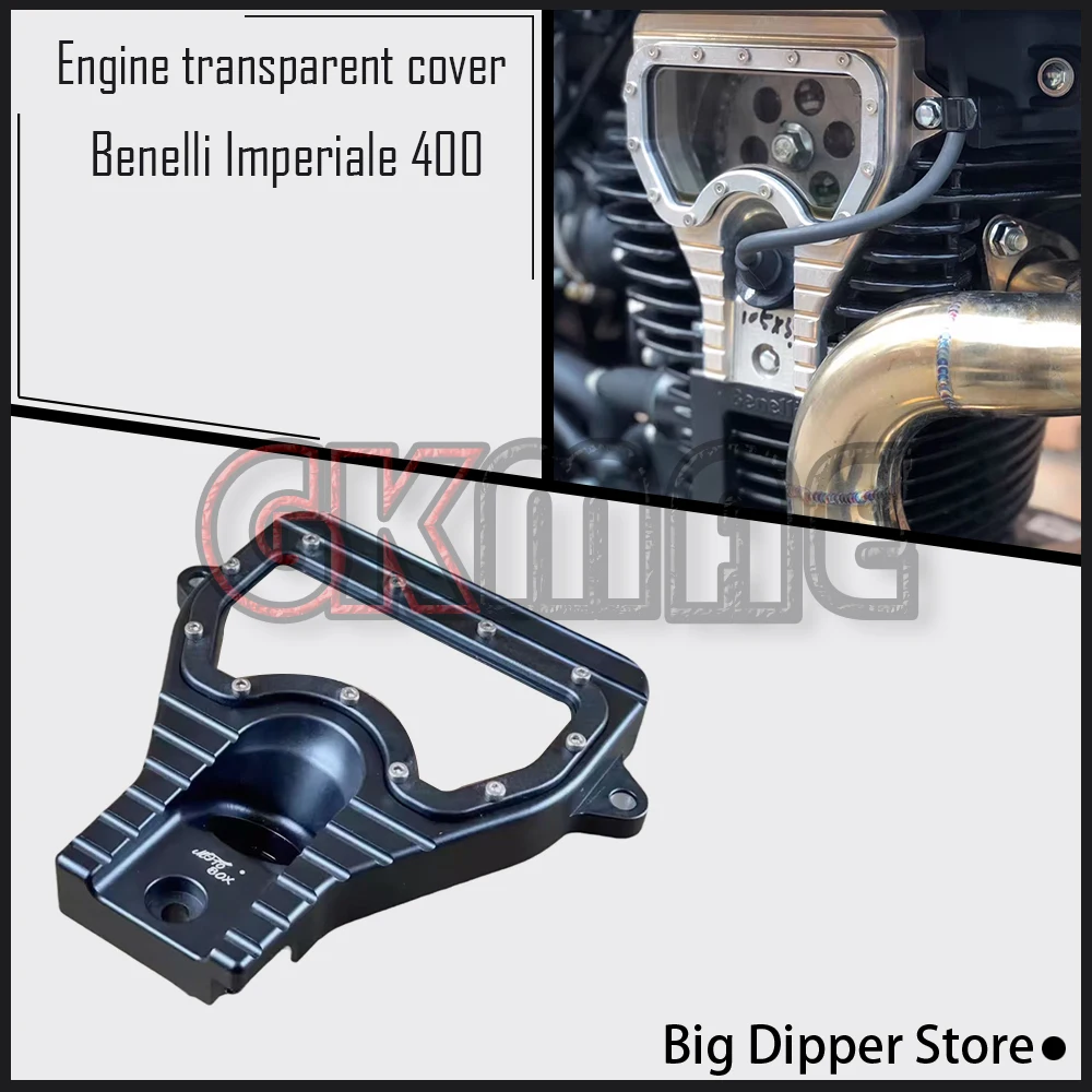 New For Benelli BJ Imperiale 400 Motorcycle Modified Engine Transparent Cover Small Sprocket Visible Cover Side Cover BJ400-8