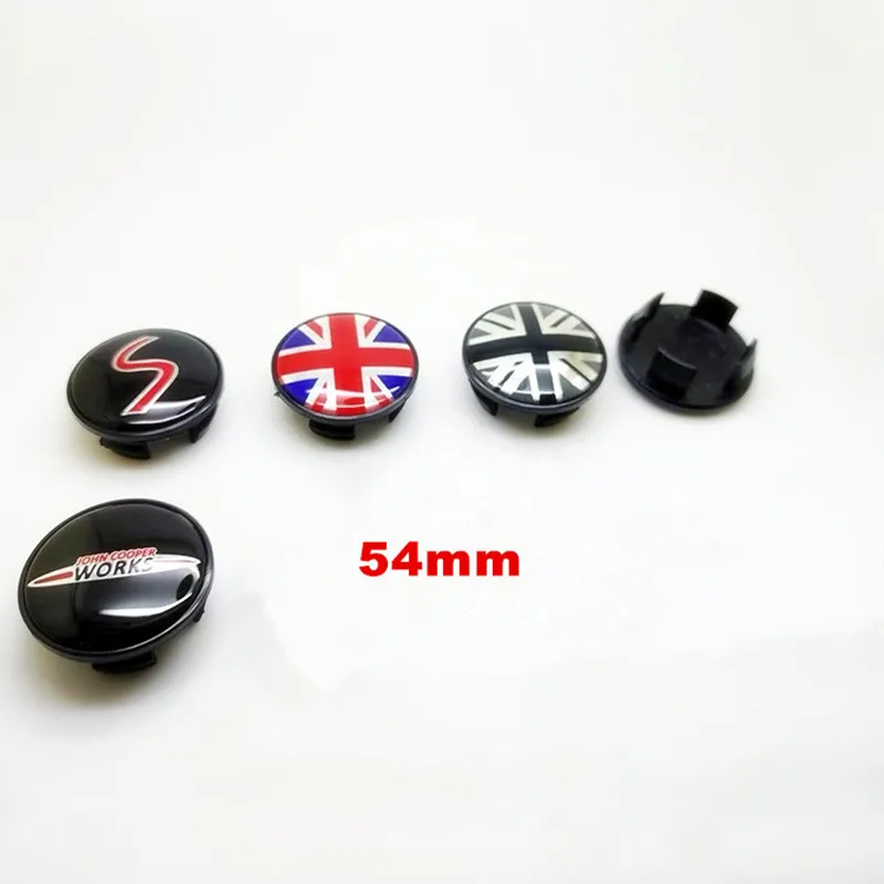 

54mm 4pcs Epoxy Mini Car Wheel Center Cap Hub Covers For Mini Cooper S JCW R56 R50 R53 R55 R57 R60 F54 F55 F56 Auto Accessories