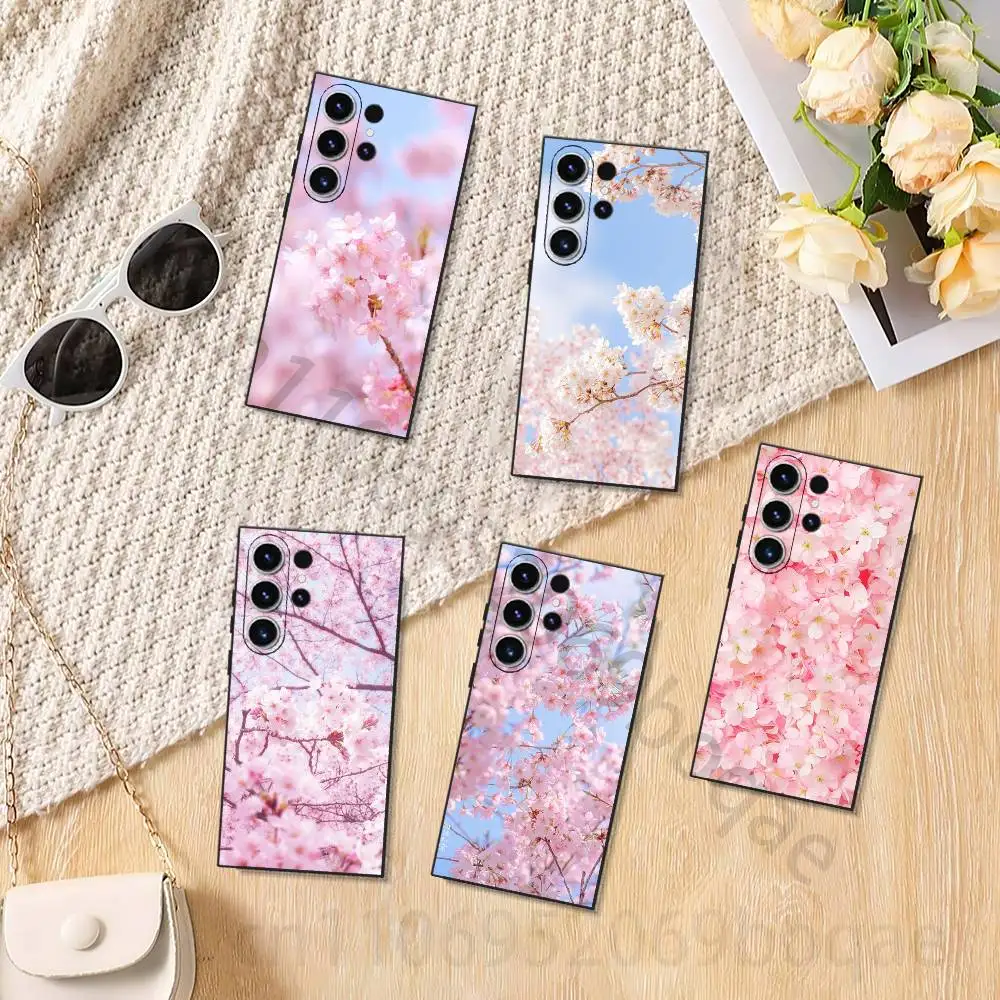 

pink cherry blossoms Phone Case For Samsung Galaxy S26,25,24,23,22,21,20Plus Ultra