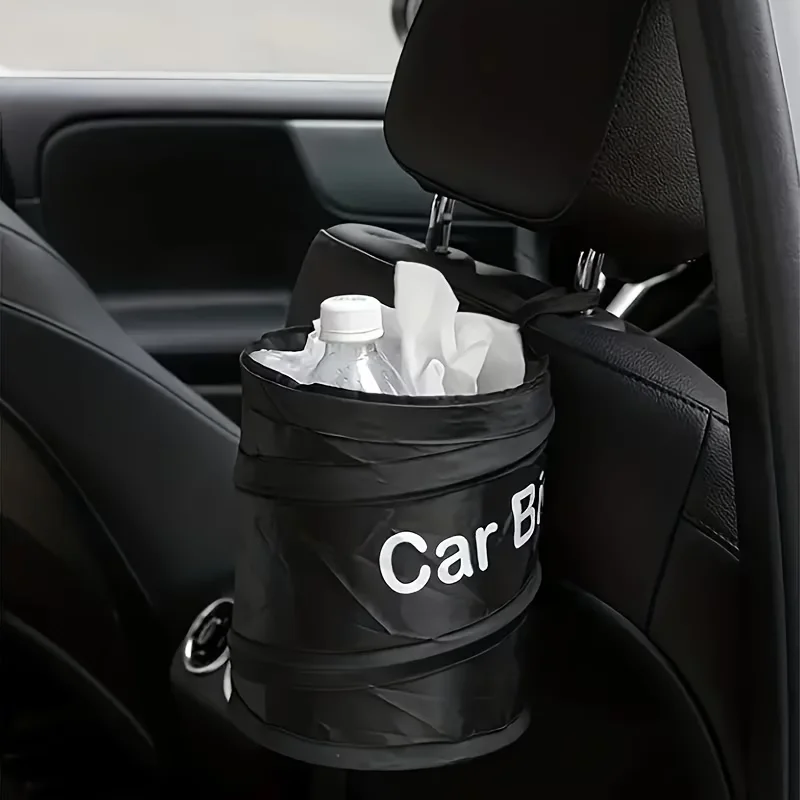 Foldable Portable Trash Can Leakproof Polyamide Hanging Waste Bin for Car Home Office Camping Travel Outdoor Use view 6