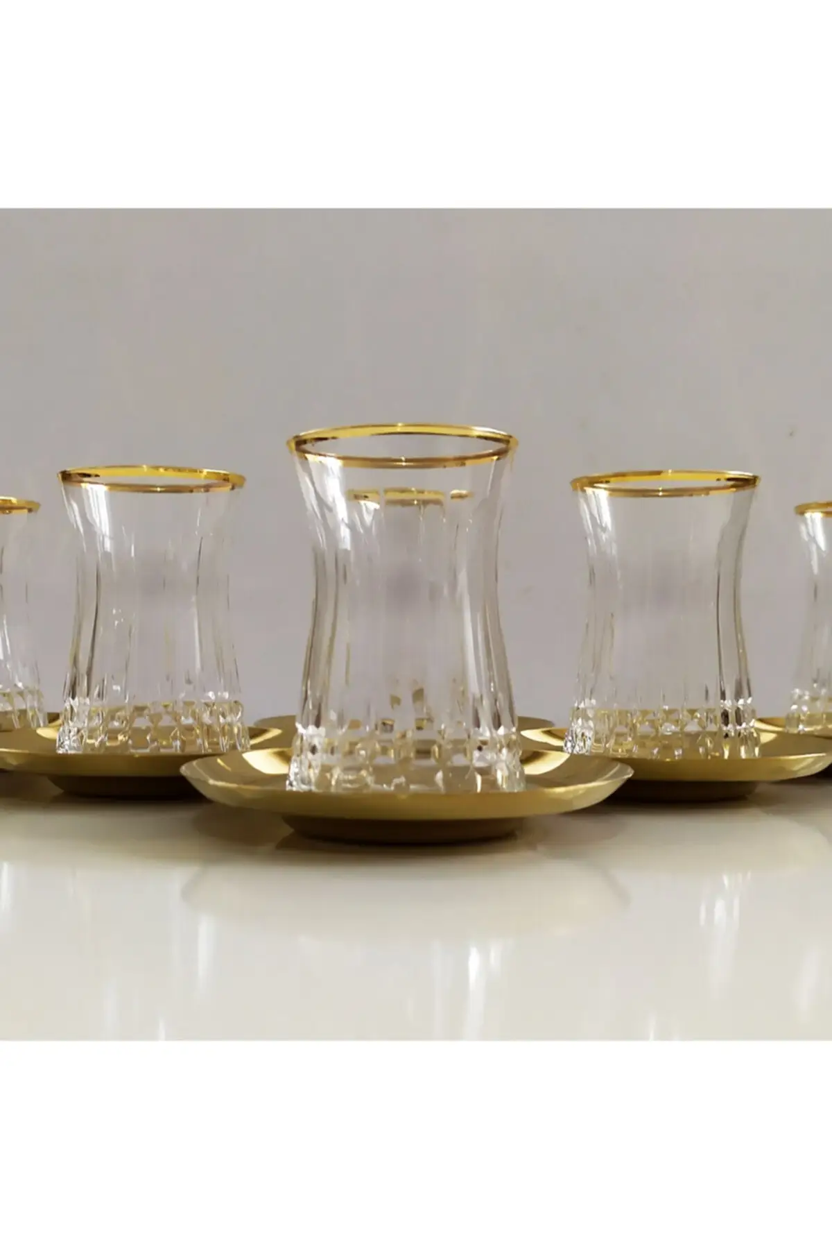 42361 lisbon Tea Cup Cup Gold plate set-6 people Turkish Tea Cup Glass Cup Glass Cup