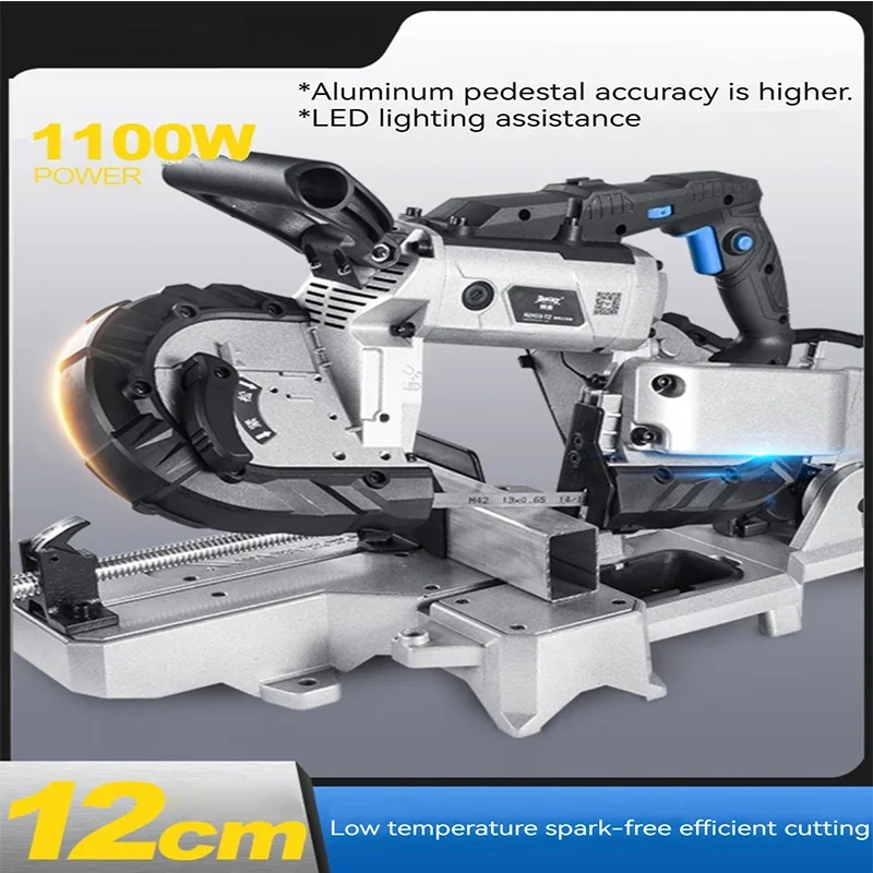 NF Multifunctional Band Saw Horizontal Band Cutting Machine Electric Sawing Machine 45° Metal Cutting 220V-240V