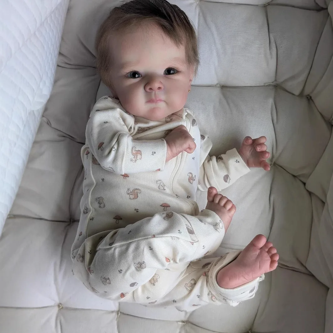 

NPK 19inch Soft Body Newborn Baby Reborn Doll Bettie Lifelike Cuddly Baby Multiple Layers Painting 3D Skin with Visible Veins