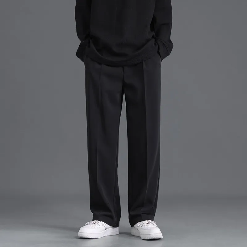 

Men's Pants for Spring and Autumn, Loose Fit, Large Size, Straight-Leg Dress Pants, Trendy Brand, Drapey Wide-Leg Pants, Versatile Casual Long Pants