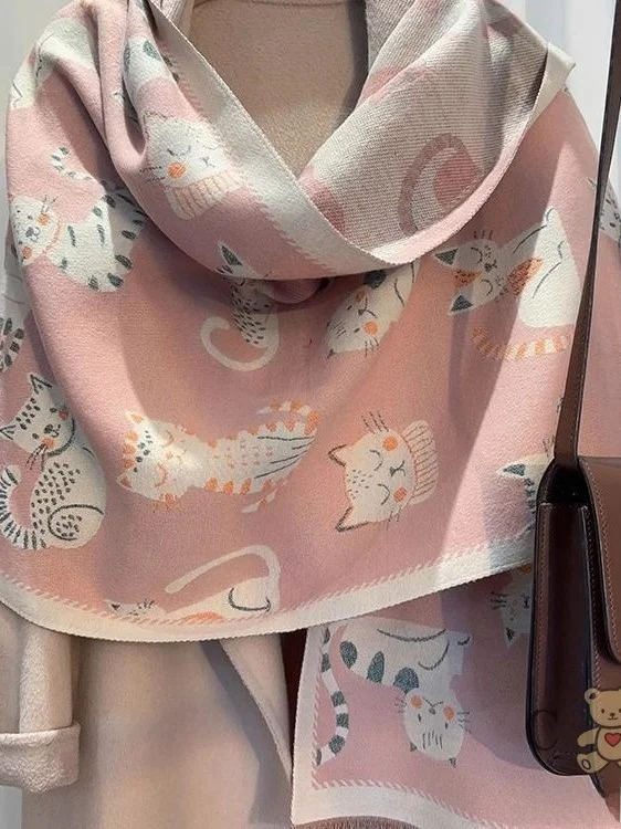 thickened-warm-cartoon-shawl-women's-long-fashionable-autumn-winter-versatile-neck-protection-scarf-elegant-fringed-acces