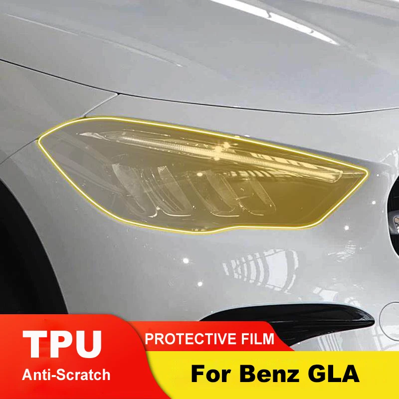 

Car Headlight Clear TPU Protection Film For Mercedes-Benz GLA 2024-2025 Anti-scratch Transparent Protective Light Film