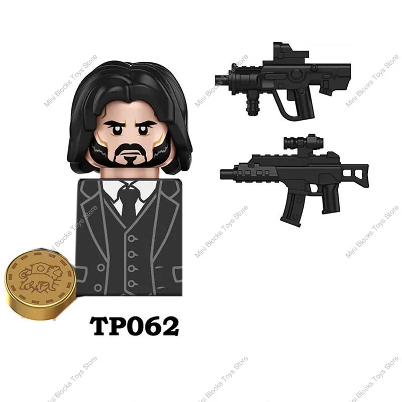 TP1008 John Wick Movies Winston Judges Dolls Mini Thriller Building Blocks Figures Kids Educational Toys Children Gifts