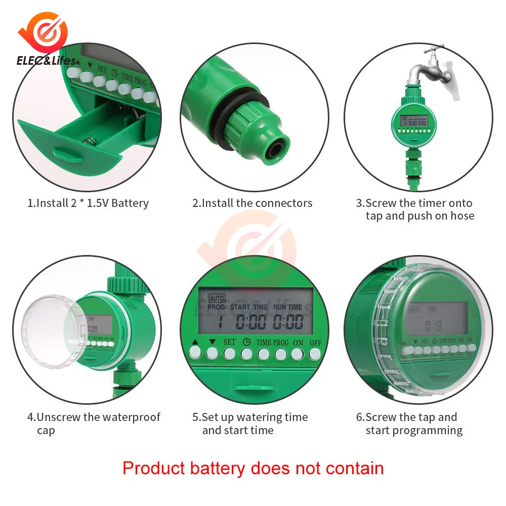 Inteligentny Timer do nawadniania ekran cyfrowy LCD automatyczne nawadnianie System ogrodnictwo Timer do nawadniania instrukcja/automatyczny 16