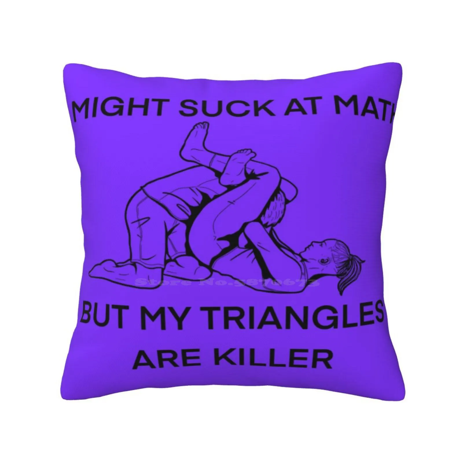 Purple Belt Triangles Home Sofa Car Cushion Cover Pillowcase Brazilian Jiu Jitsu Bjj Martial Arts Funny Quote Graphic Math