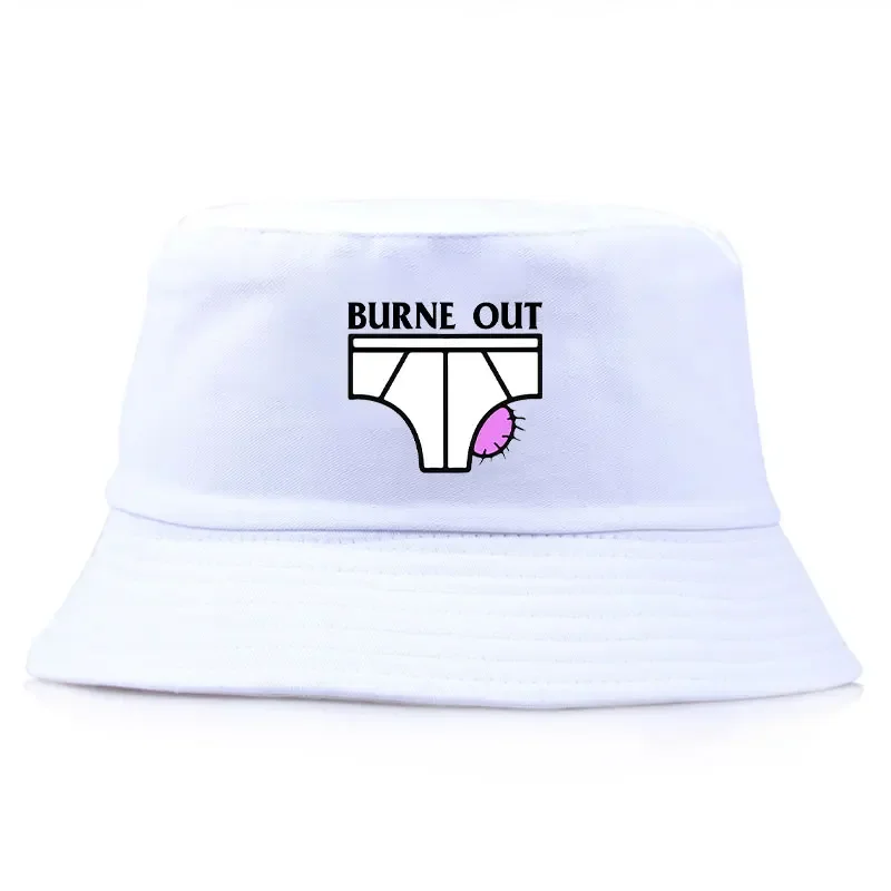 Adult Fashion Bob Unisex Outdoor Sun Visor Fisherman Cap Woman Man Casual Pattern Burne Out Reversible Bucket Hats Boy Caps