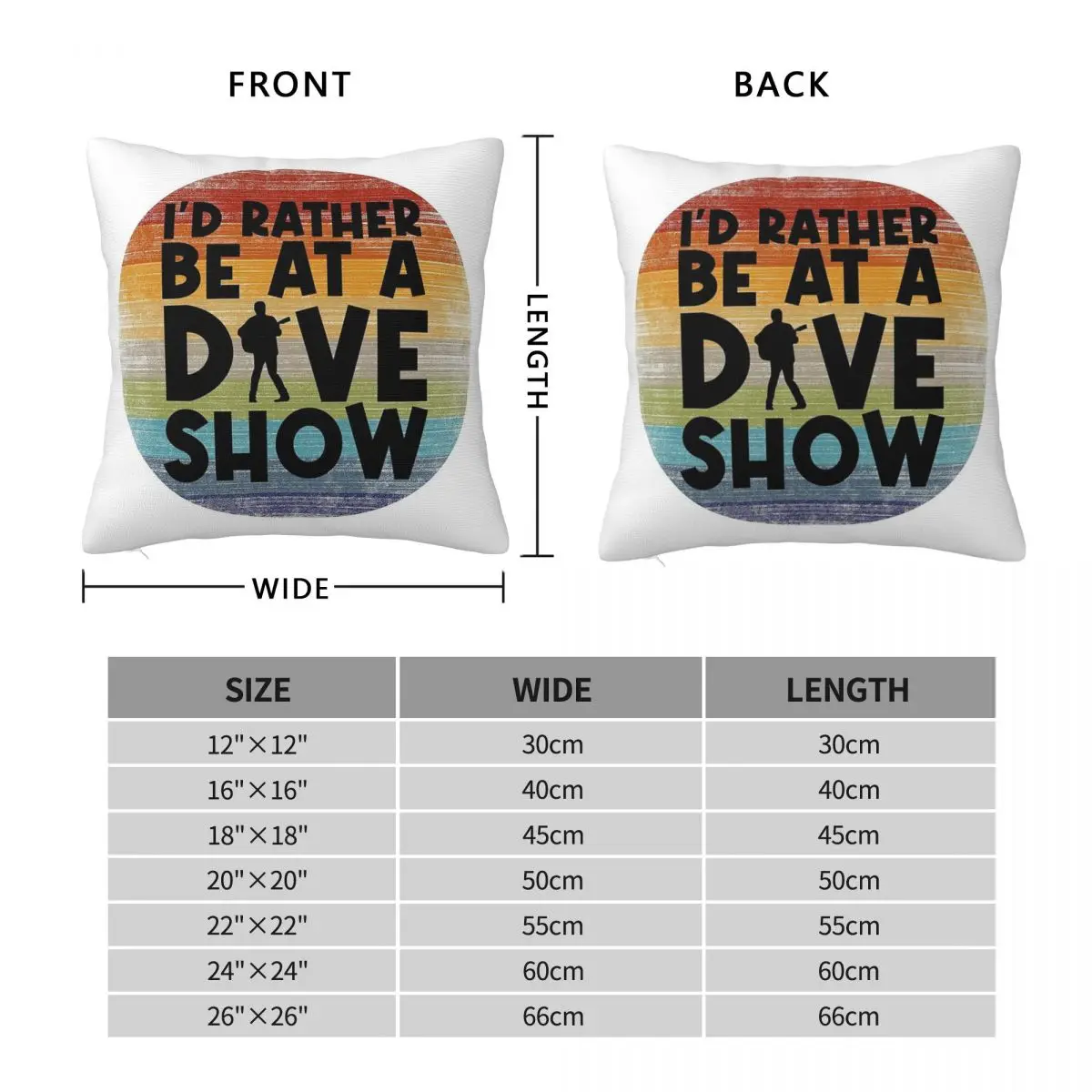 I'D Rather Be At A Dave Show Pillowcase Polyester Linen Velvet Printed Zip Decor Pillow Case Home Cushion Cover