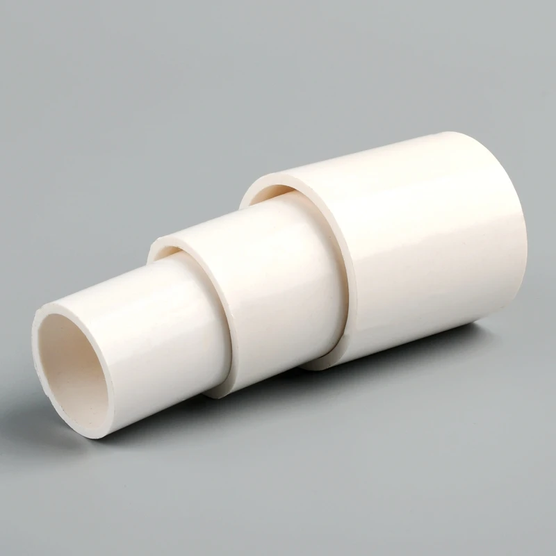 1PC 63/75/90/110/120/140/160/200mm White PVC Pipe Straight Connectors Garden Irrigation Fish Tank Adapter Water Pipe Fittings