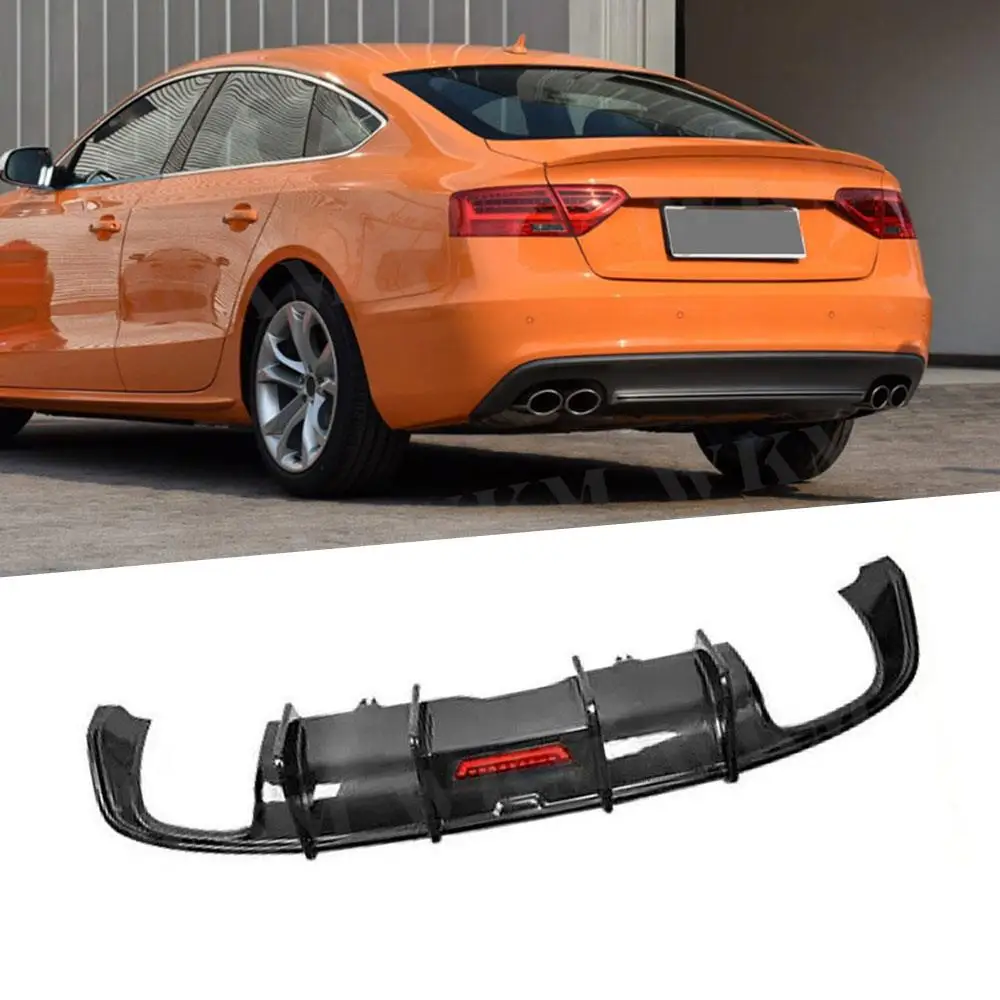 

Carbon Fiber Rear Bumper Lip Diffuser Spoiler for Audi A5 Sline S5 2012-2016 Rear Bumper Protect Guard Spoiler FRP Car Styling