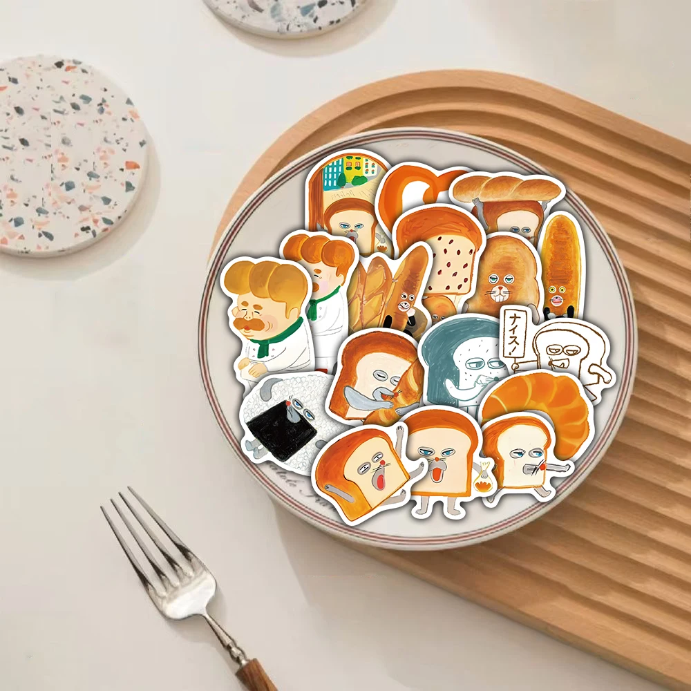 Autocollant voleur de pain pour planches à roulettes, étiquette Graffiti nostalgique pour ordinateur portable, bagages, Scrapbook, café rétro, casques de bureau, 60/120 pièces