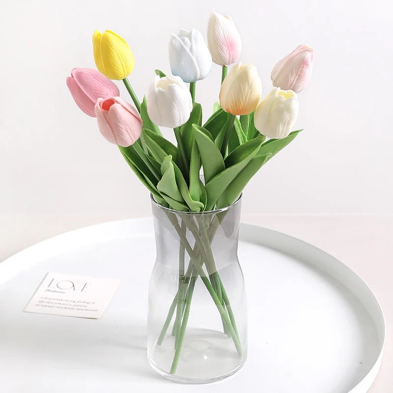 5/10 Stück 29 cm Tulpen-Kunstblumenstrauß, PE-Schaum, gefälschte Blumen für Hochzeitszeremonie, Dekoration, Outdoor, Garten, Zuhause, Raumdekoration – Detail 6