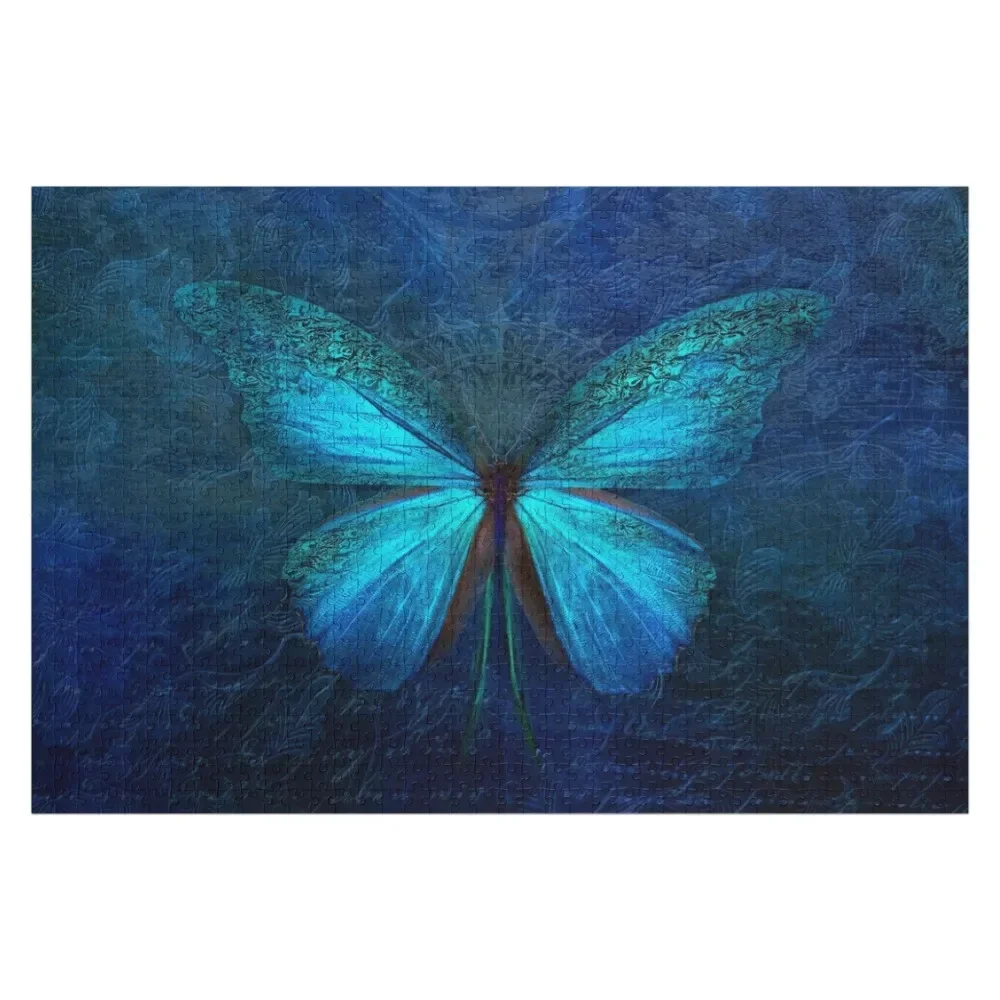 Blue Butterfly Jigsaw Puzzle Personalised Jigsaw Scale Motors Diorama Accessories Baby Wooden Puzzle