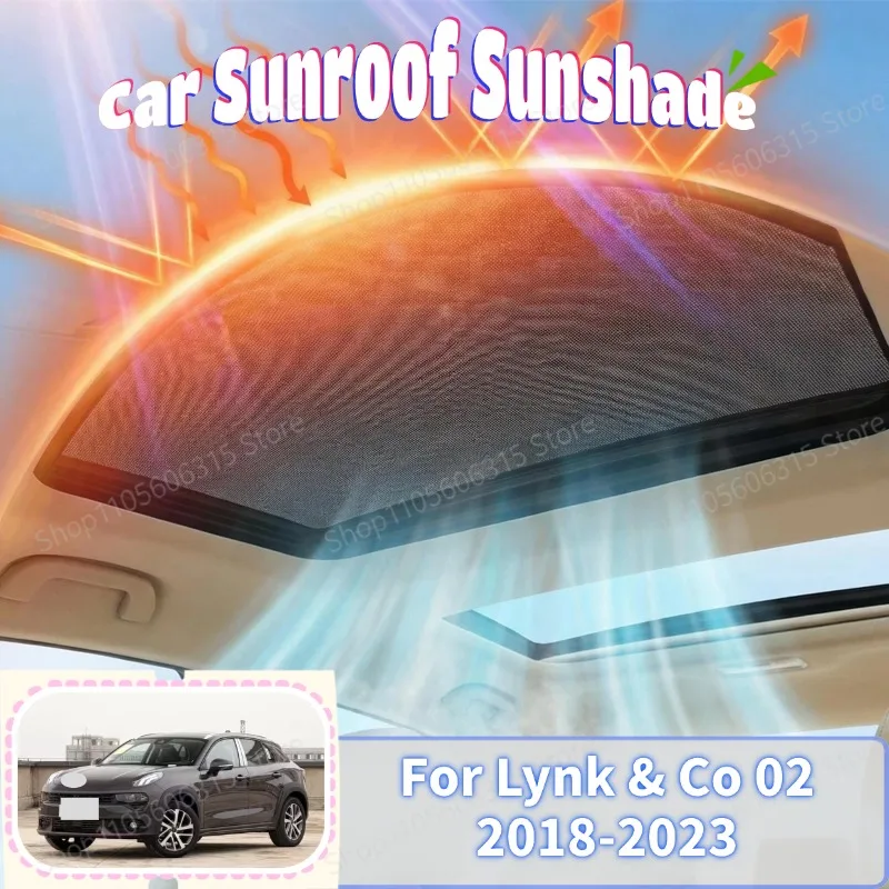 Car Sunshades For Lynk & Co 02 Accessories 2018~2023 2022 2021 CC11 Heat Insulation Sky Curtain Sunshade Static Cling Sunshade