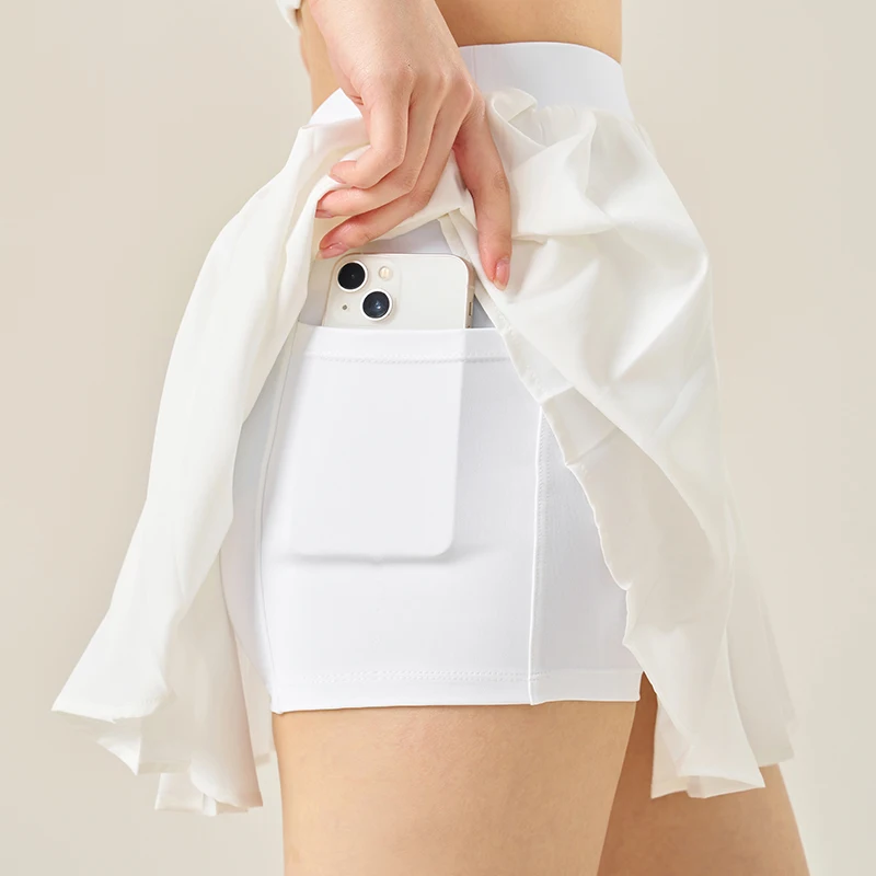 

Новые классические брюки, ложная плиссированная юбка из двух частей, спортивные быстросохнущие шорты для фитнеса, антибликовые штаны для йоги, женская юбка