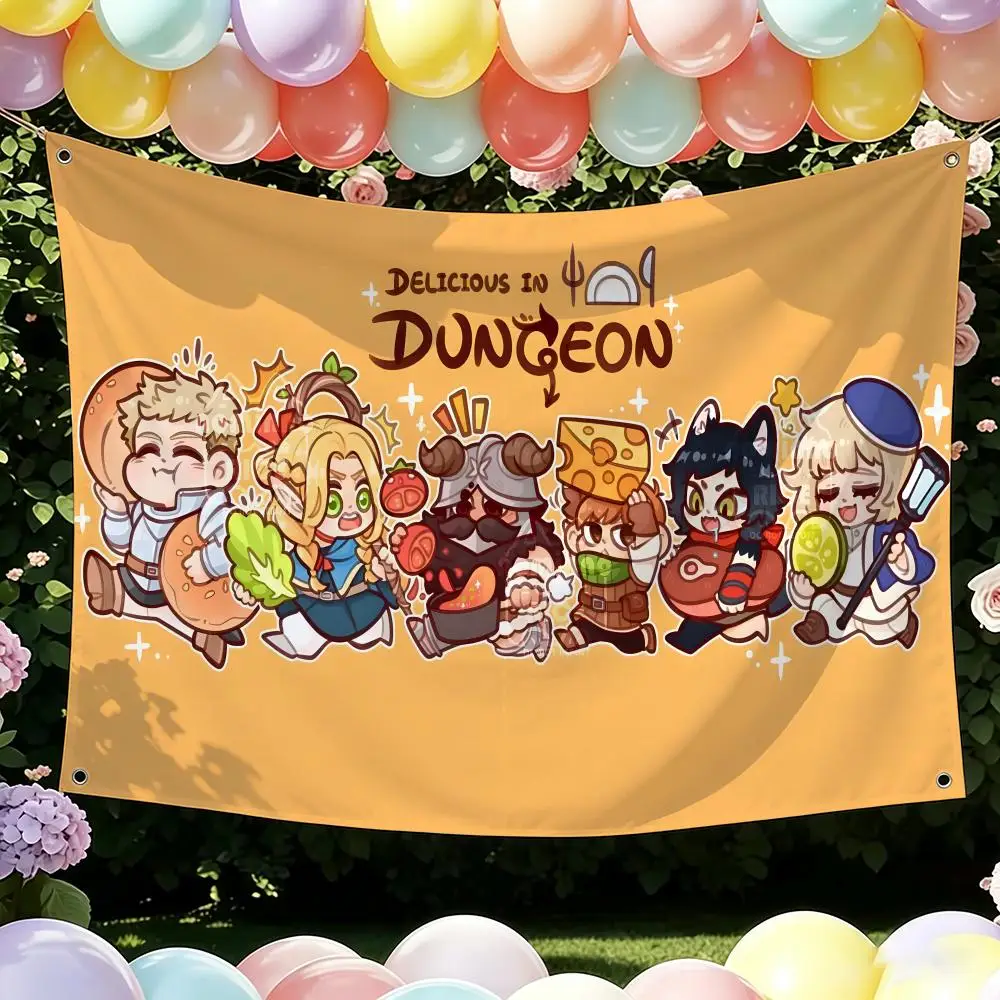D-delicious In Dungeon Anime Flags Flag Suitable For Party Club Outdoor Interior Wall Art Decoration Banner Gift