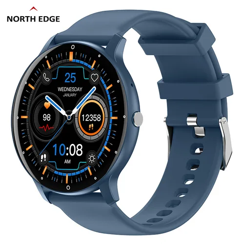 NORTH EDGE 2024 nuevo reloj inteligente para hombres NL02C 1,28 pulgadas HD Bluetooth llamada actividad rastreador Monitor de ritmo cardíaco deportes mujeres Smartwatch