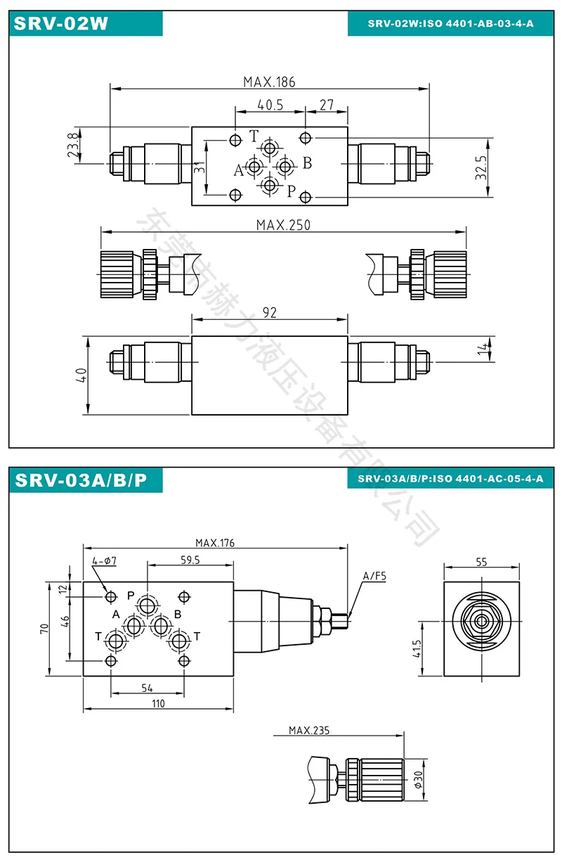 Imagem -03 - Pressão Hidráulica Alívio Válvulas Mrv02p a b 04 06 Mrv-03p c