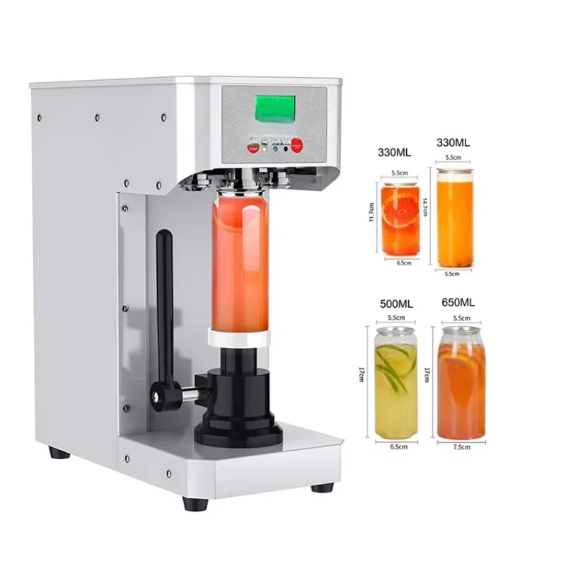 

Manufacturer Commercial Boba Pop Beverage Glass Bottle Manual Semi-Automatic Electric Pet Plastic Soda Can Sealing Machine