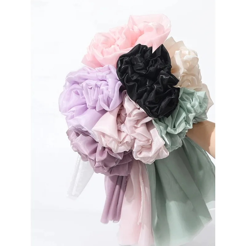 1pc Sweets Princess Skirt Elastic Packaging Film, Floral Yarn Pearl Silk Flower Wrapping Paper Materials for Bouquet Flower Shop view 5