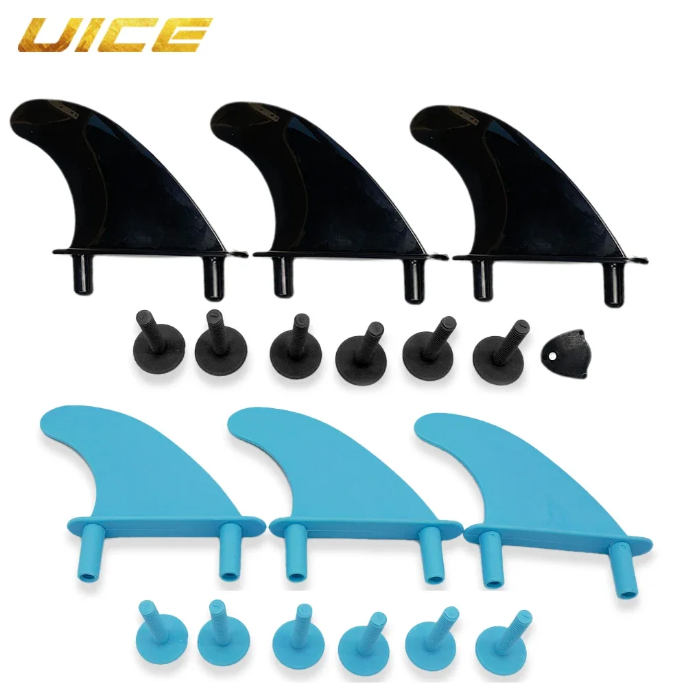 3pcs Soft Surfboards Fins With Replacement 6 Fins Screws Bolts For Softboard SUP Stand Up Paddle Board Surfing Accessories