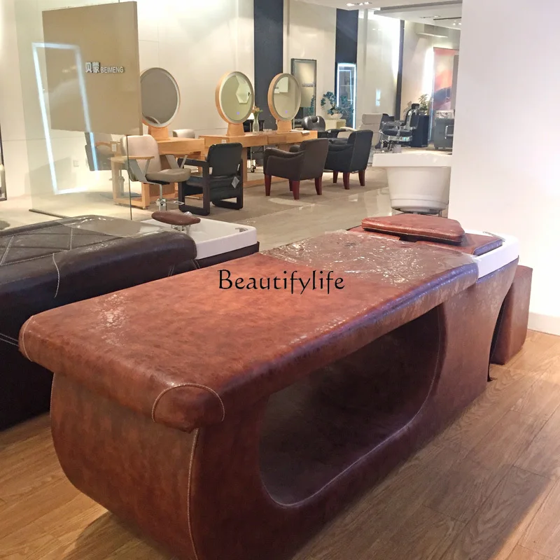 02-Lying flat shampoo bed, Thai punch bed, massage shop barber shop
