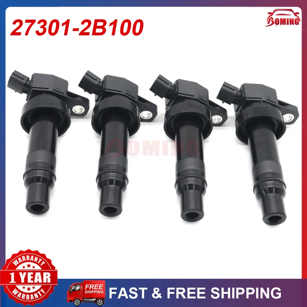 

1/4pcs 27301-2B100 Ignition Coil For Hyundai Accent Veloster i20 i30 Kia Rio Soul Rio5 1.6L L4 2012-2020 273012B100 27301-2B000