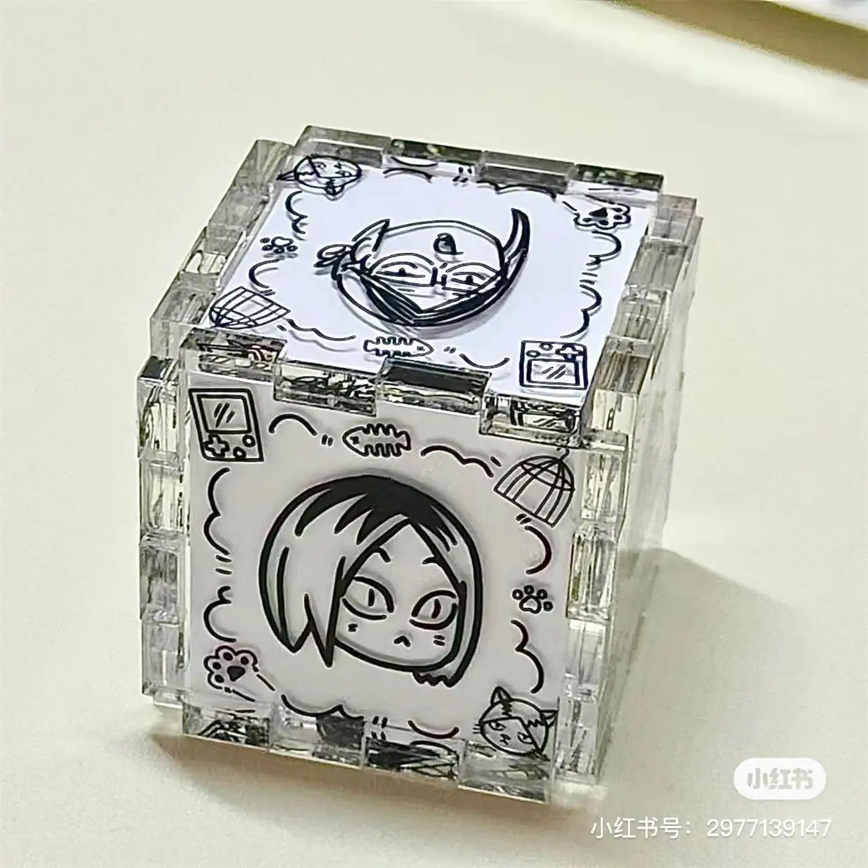 

Anime Haikyuu!! Kozume Kenma Cosplay Puzzle Acrylic DIY Pen Container High Appearance Level Desktop Ornament Ambitus