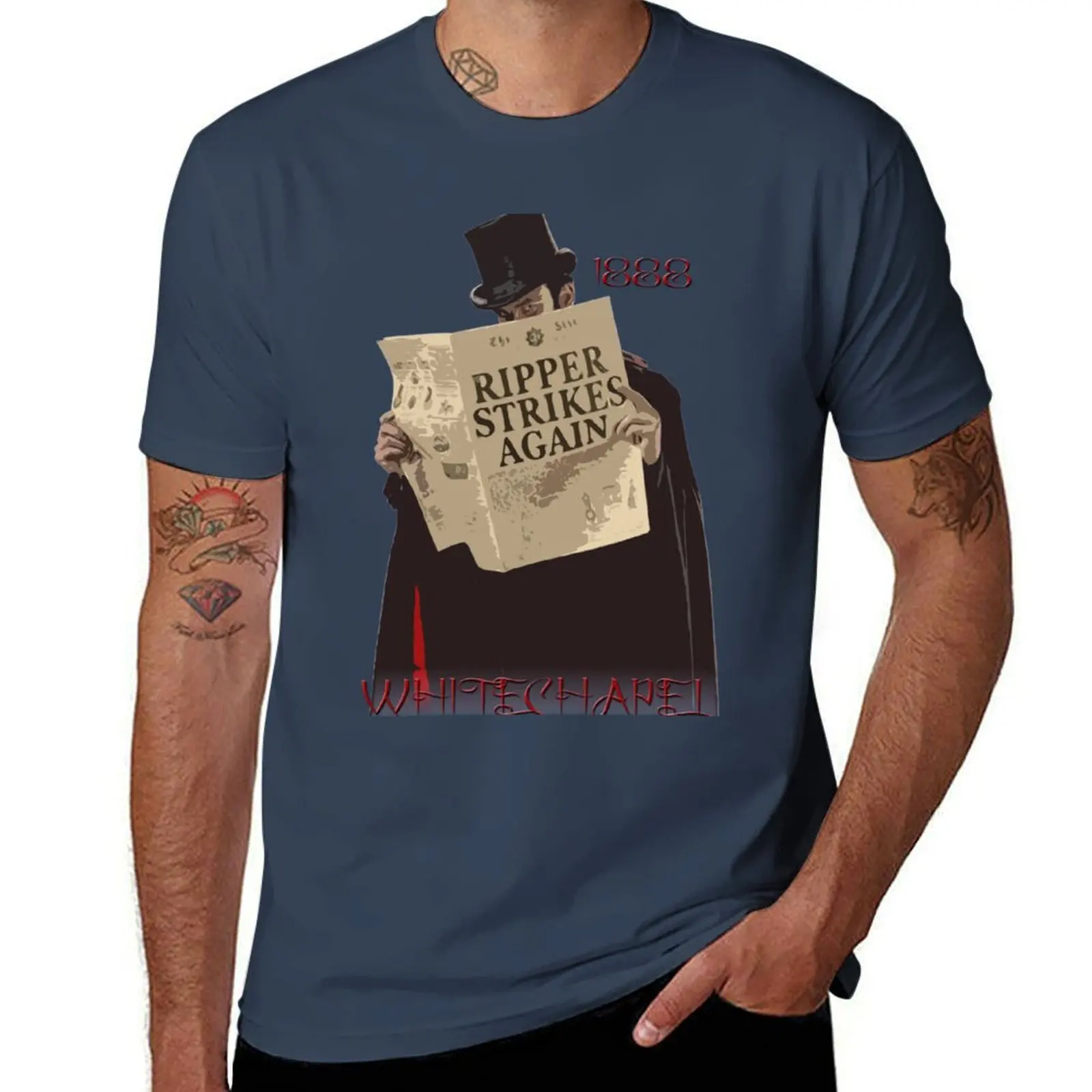 

Jack The Ripper - 1888 Whitechapel T-Shirt Casual Soft Cotton Short Sleeve Tee