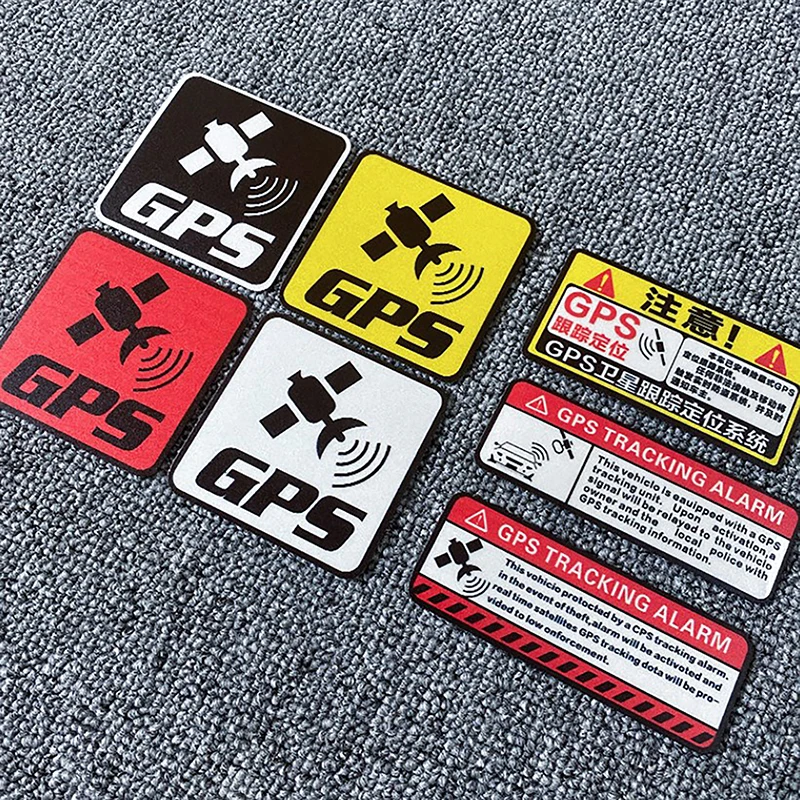 Gps Tracking Alarm Sticker Reflective Bicycle Warning Sticker Anti-Theft Decal For Motorcycle Scooter Car Warning Wholesale