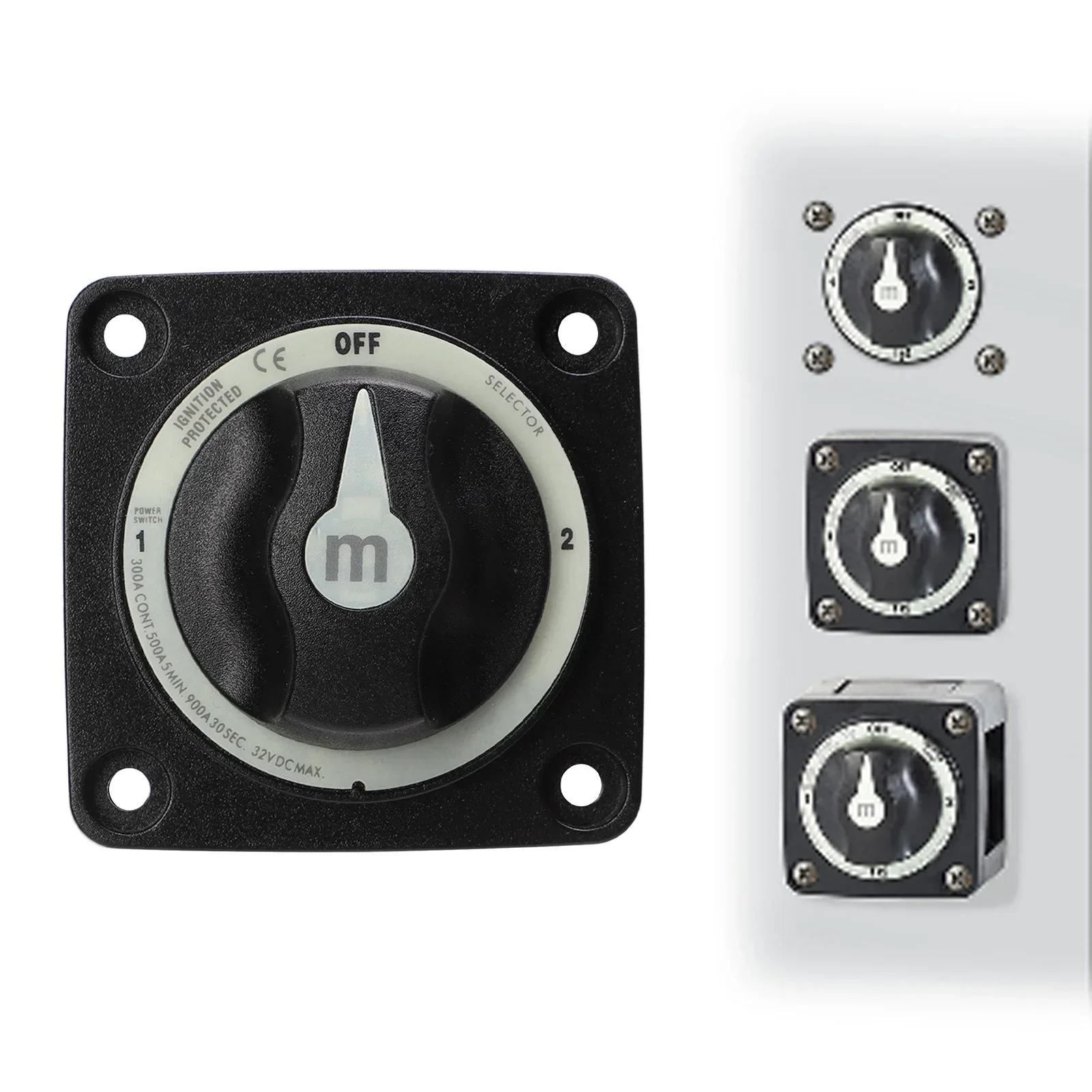 

Выключатель аккумулятора 300А, селекторный переключатель аккумулятора для морского автофургона, 3-позиционный переключатель аккумулятора OFF-1-2, для лодок, автофургонов, караванов