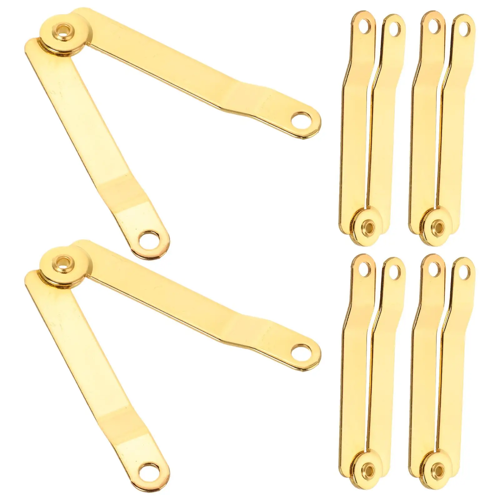 6 Pcs Iron Hinges Heavy Duty Folding Support Lid Stay Wood Box Chest Toy Jewelry Box Hinges Lid Support Stay Hardware Connector