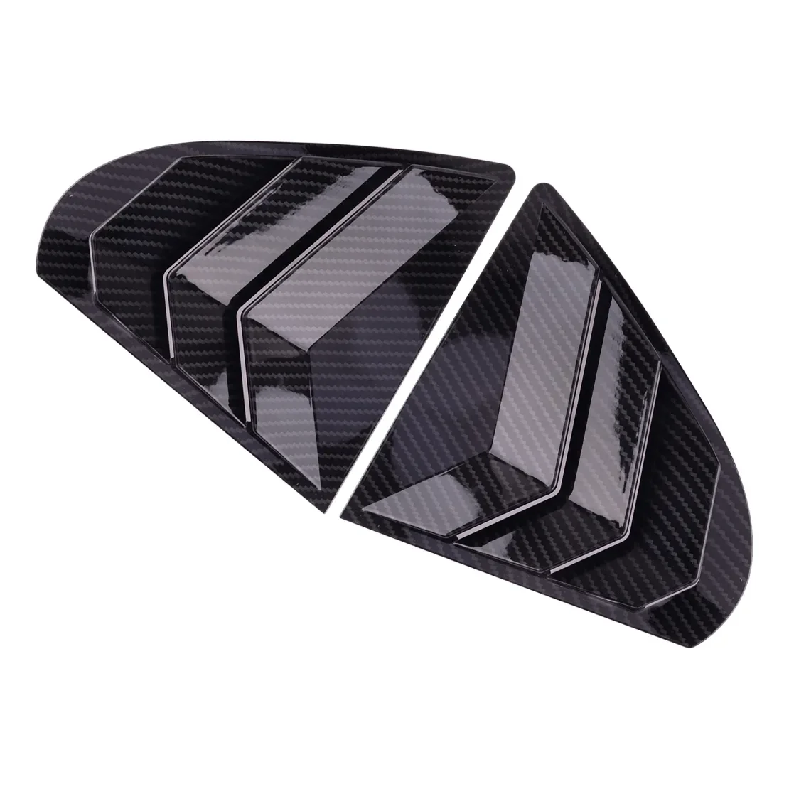 

2Pcs Black Rear Side Window Louver Shutter Air Vent Trim Cover Fit for Mitsubishi Lancer EVO 2009-2016 Carbon Fiber Style ABS