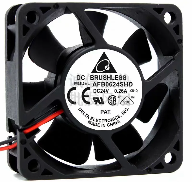 

Delta Electronics AFB0624SHD DC 24 В 0,26 А 60x60x20 мм 2-проводной охлаждающий вентилятор для сервера