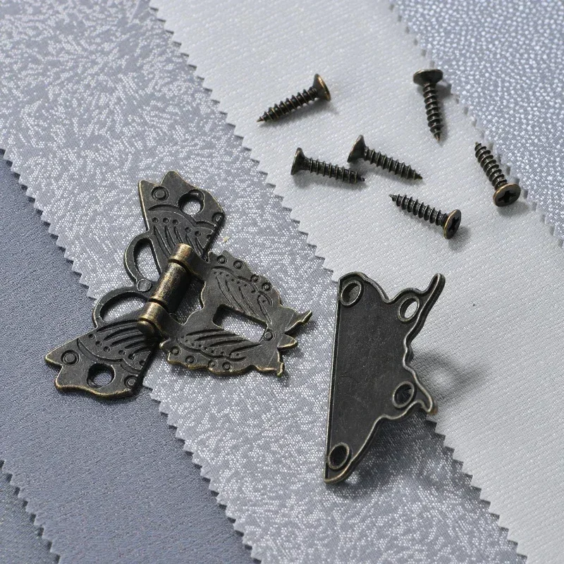 10pcs Butterfly Antique Bronze Hasp Latch Jewelry Wooden Box Lock Mini Cabinet Buckle Case Lock Handle Hardware Accessories