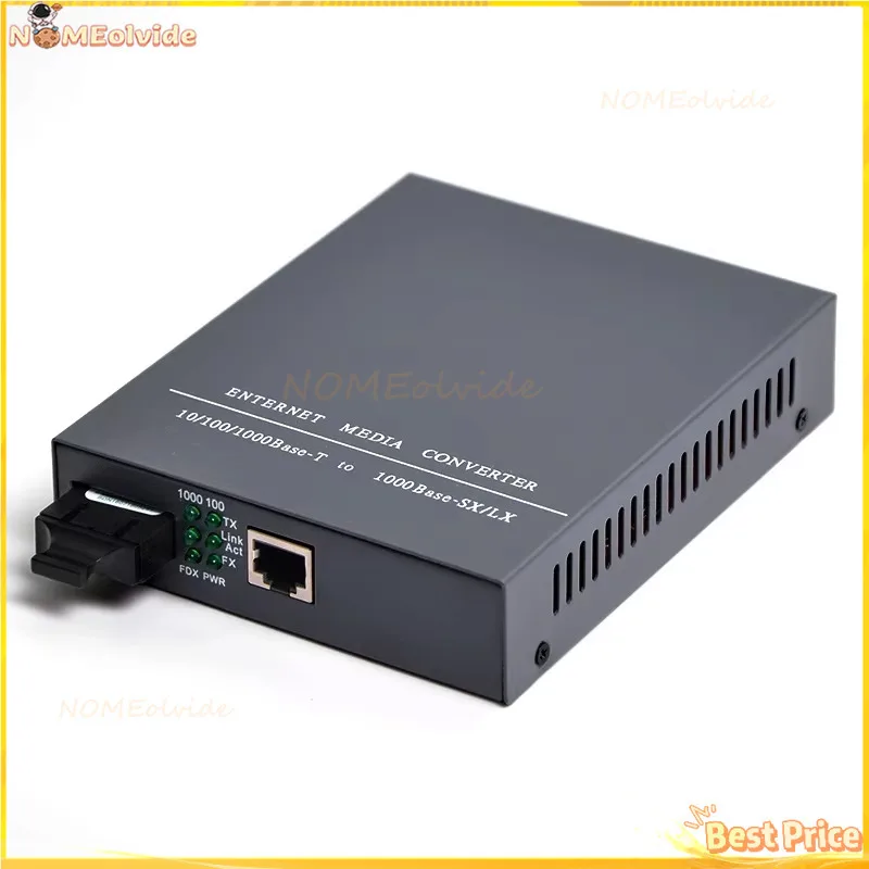 

10/100/1000Mbps HTB-GS-03 Gigabit Optical Media Converter Singlemode Dual Fiber SC Port 20KM Internal Power Supply