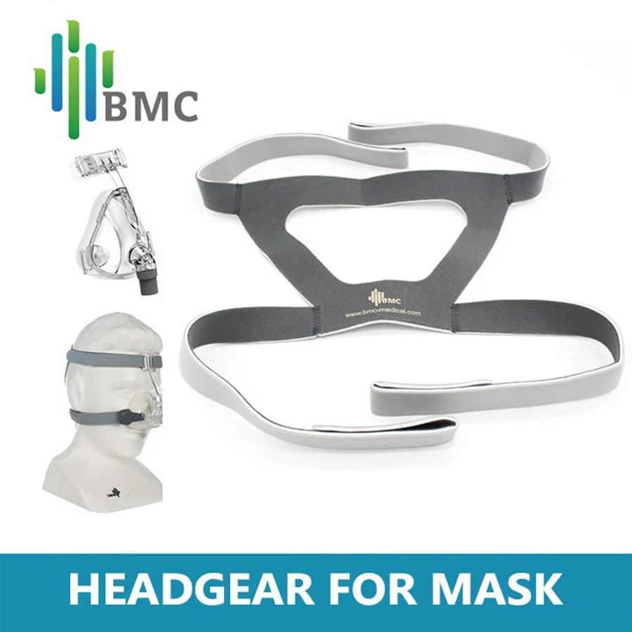 BMC CPAP Mask Original Headgear Elastic Nylon Fabric Headband Suitable for Full Face Mask and Nasal Mask Skin Friendly