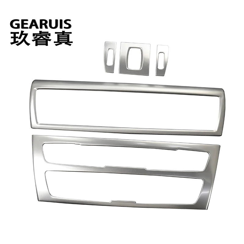Car Styling Stainless steel Console CD Panel Frame Decorative AC Air Vents Cover For BMW 1 2 Series F20 F21 F22 F23 2012-2016